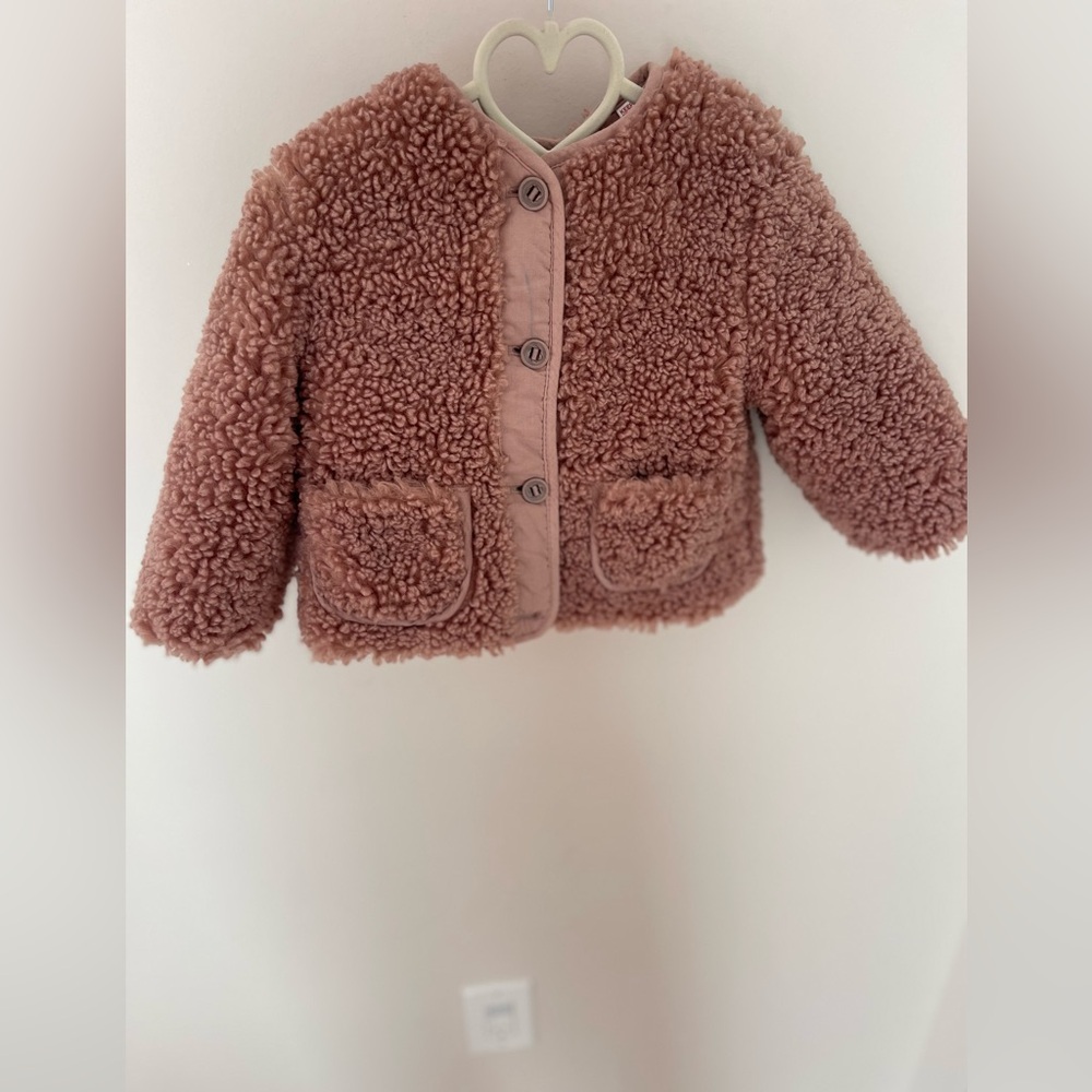 Zara Kids Brown Fuzzy Jacket